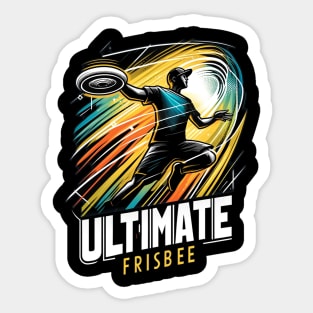 Colorful Ultimate Frisbee Sticker